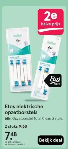 Etos Etos elektrische opzetborstels aanbieding