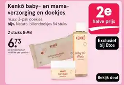 Etos Kenkô baby- en mama- verzorging en doekjes aanbieding