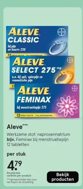 Etos Aleve aanbieding