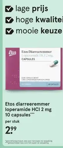 Etos Etos diarreeremmer loperamide aanbieding