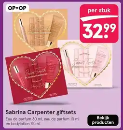Etos Sabrina Carpenter giftsets aanbieding