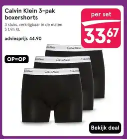 Etos Calvin Klein 3-pak boxershorts aanbieding