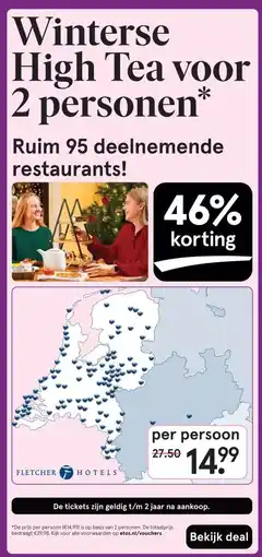 Etos Winterse High Tea voor 2 personen aanbieding