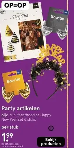 Etos Party artikelen aanbieding