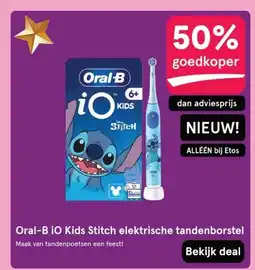Etos Oral-B iO Kids Stitch elektrische tandenborstel aanbieding