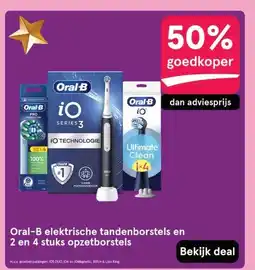 Etos Oral-B elektrische tandenborstels en 2 en 4 stuks opzetborstels aanbieding
