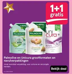 Etos Palmolive en Unicura grootformaten en navulverpakkingen aanbieding