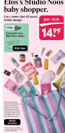 Etos Etos x Studio Noos baby shopper. aanbieding