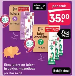 Etos Etos luiers en luier- broekjes maandbox aanbieding
