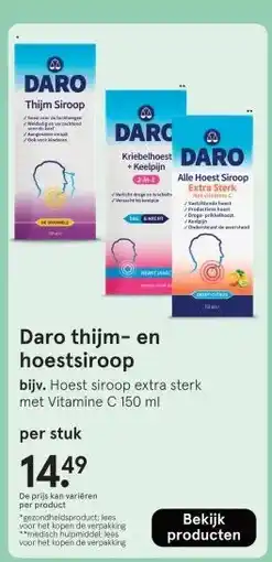 Etos Daro thijm- en hoestsiroop aanbieding