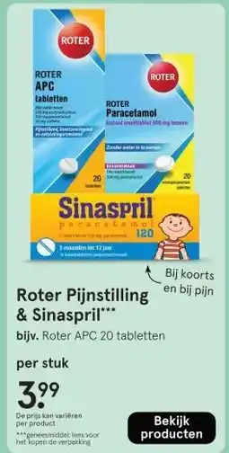 Etos Roter Pijnstilling & Sinaspril aanbieding