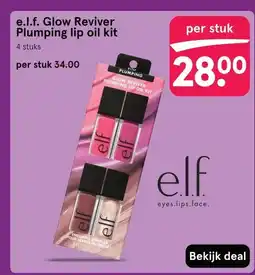 Etos e.l.f. Glow Reviver Plumping lip oil kit aanbieding
