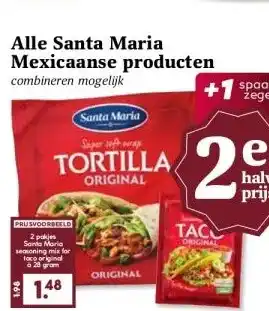 Boon`s Markt Alle Santa Maria Mexicaanse producten aanbieding
