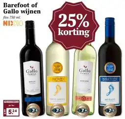 Boon`s Markt Barefoot of Gallo wijnen aanbieding