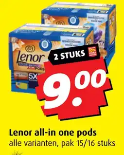 Boni Lenor all-in one pods aanbieding