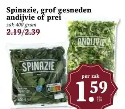 Boon`s Markt Spinazie, grof gesneden andijvie of prei aanbieding