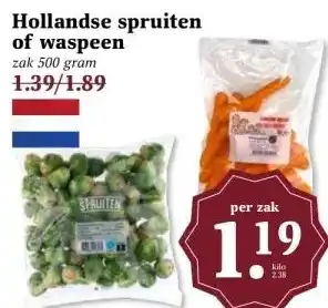 Boon`s Markt Hollandse spruiten of waspeen aanbieding