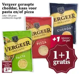 Boon`s Markt Vergeer geraspte cheddar, kaas voor pasta en/of pizza aanbieding