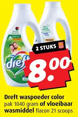 Boni Dreft waspoeder color of vloeibaar wasmiddel aanbieding