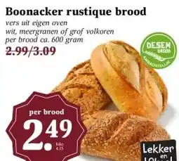 Boon`s Markt Boonacker rustique brood aanbieding