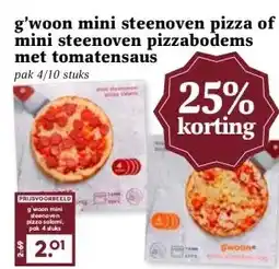 Boon`s Markt g'woon mini steenoven pizza of mini steenoven pizzabodems met tomatensaus aanbieding