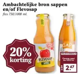 Boon`s Markt Ambachtelijke bron sappen en/of Flevosap aanbieding