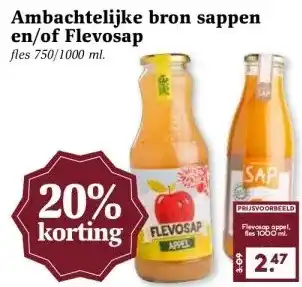 Boon`s Markt Ambachtelijke bron sappen en/of Flevosap aanbieding