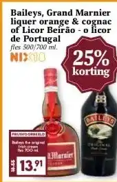 Boon`s Markt Baileys, Grand Marnier liquer orange & cognac of Licor Beirão - o licor de Portugal aanbieding