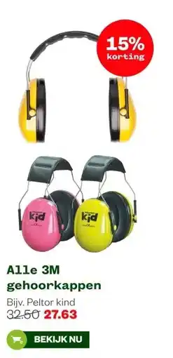 Welkoop Alle 3M gehoorkappen aanbieding