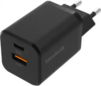 Coolblue BlueBuilt Power Delivery en Quick Charge Oplader met 2 Usb Poorten 38W Zwart aanbieding