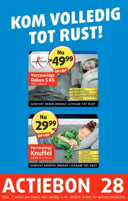 Lucovitaal Verzwarings Deken of Knuffel aanbieding