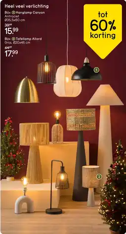 Leen Bakker Heel veel verlichting, bijv. Hanglamp Canyon aanbieding