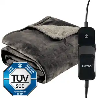 ANWB Luvego Elektrische Deken 160x120 CM Donkergrijs aanbieding