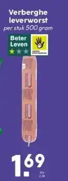 Boon`s Markt Verberghe leverworst aanbieding