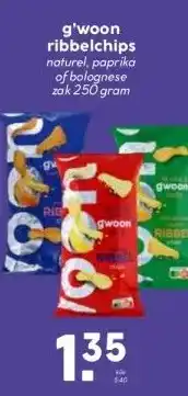 Boon`s Markt g'woon ribbelchips aanbieding