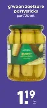 Boon`s Markt g'woon zoetzure partysticks aanbieding