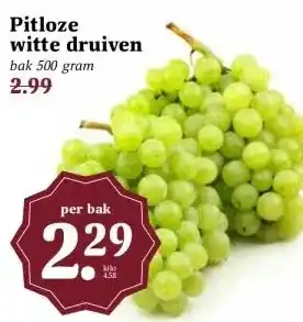 Boon`s Markt Pitloze witte druiven aanbieding