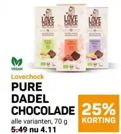 Ekoplaza PURE DADEL CHOCOLADE aanbieding