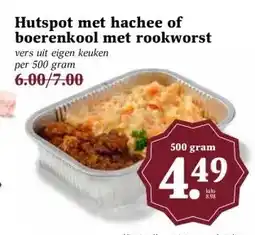 Boon`s Markt Hutspot met hachee of boerenkool met rookworst aanbieding