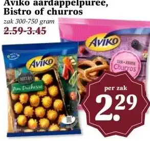 Boon`s Markt Aviko aardappelpuree, Bistro of churros aanbieding