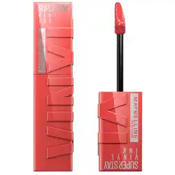Kruidvat Maybelline New York SuperStay Vinyl Ink 15 Peachy Lipstick aanbieding