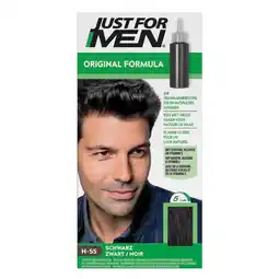 Kruidvat Just For Men Original Formula H-55 Zwart Haarkleuring aanbieding