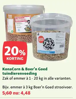 Maxi Zoo KonaCorn & Boer'n Goed tuindierenvoeding aanbieding