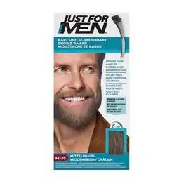 Kruidvat Just For Men Snor & Baard M-35 Middenbruin Haarkleuring aanbieding