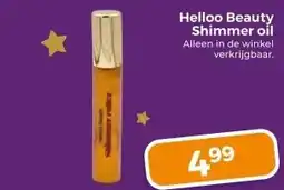 Trekpleister Helloo Beauty Shimmer oil aanbieding