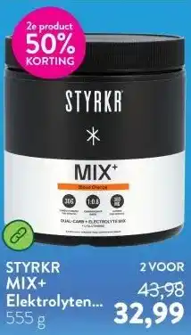 Holland & Barrett MIX+ Elektrolyten en Koolhydraten Blood Orange - 555g aanbieding