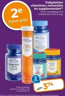 Trekpleister Trekpleister vitaminen, mineralen en supplementen** aanbieding