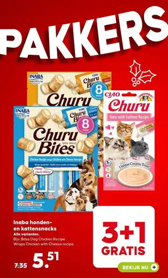 Pets Place Inaba honden- en kattensnacks aanbieding