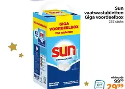 Trekpleister Sun vaatwastabletten Giga voordeelbox aanbieding