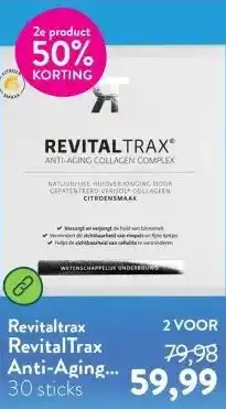 Holland & Barrett RevitalTrax Anti-Aging Collagen Complex Citroen - 30 sticks aanbieding